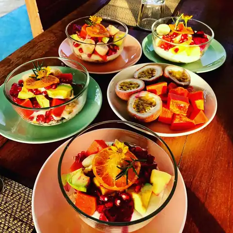 Fruit bowls for breakfast